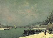 The Seine at the Pont d'lena,Snowy Weathe (mk07) Paul Gauguin